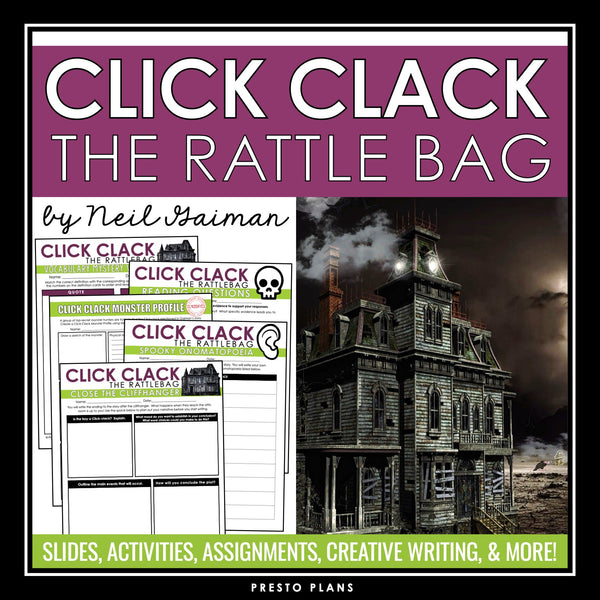 Click Clack the Rattlebag by Neil Gaiman - Short Story Unit Lesson & Activities