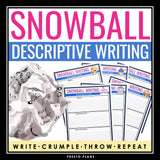 Descriptive Writing Activity - Snowball Writing Collaborative Imagery Writing