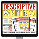 Descriptive Writing Digital Activities - Imagery & Figurative Language Popcorn