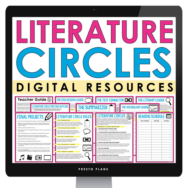 Literature Circles - Book Club Forms, Assignments, Reading Activities - Digital