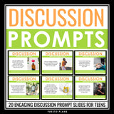 Discussion Prompts Speaking Activity for Middle or High - Presentation Slides