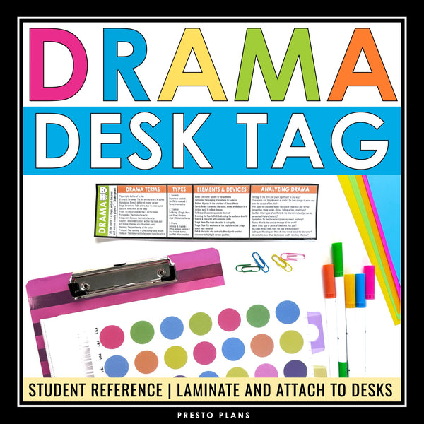 Drama Desk Tags Student Reference - Theater Terms, Devices, and Genres