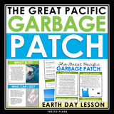 Earth Day - The Great Pacific Garbage Patch Presentation, Handout, & Assignment