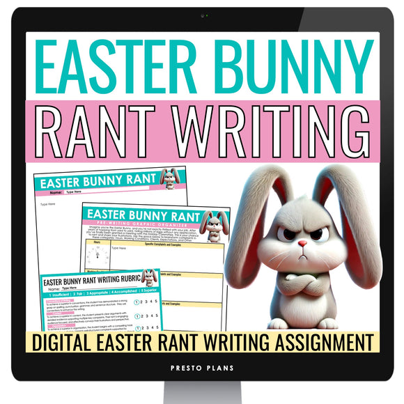 Easter Writing Activity – The Easter Bunny Rant Writing Digital Assignment