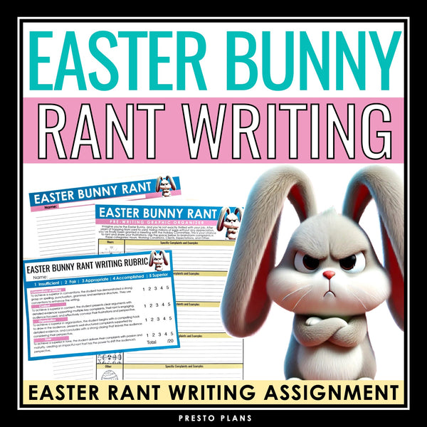 Easter Writing Activity – The Easter Bunny Rant Writing Creative Assignment