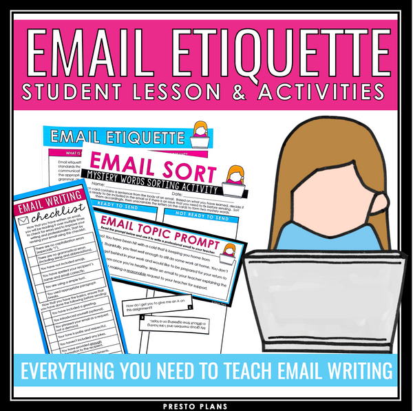 Email Etiquette - How to Write an Email Lesson, Activities, and Assignments