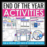 End of the Year Activity Bundle - Reflection Activities, Assignments, and Awards