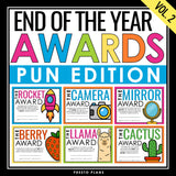 End of the Year Awards - Pun Edition Student Award Certificates Vol 2