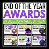 End of the Year Awards – Video Game Edition Student Award Certificates