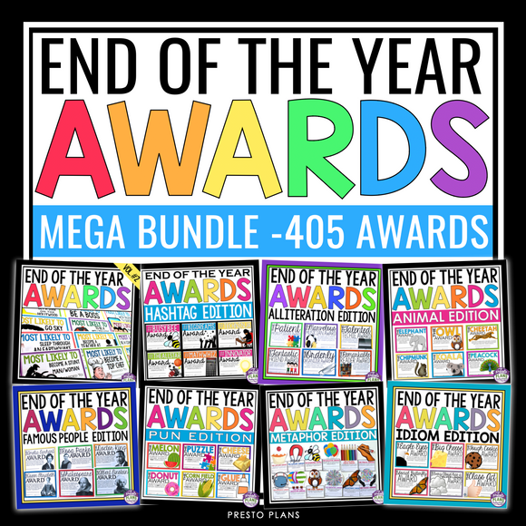 END OF THE YEAR AWARDS BUNDLE