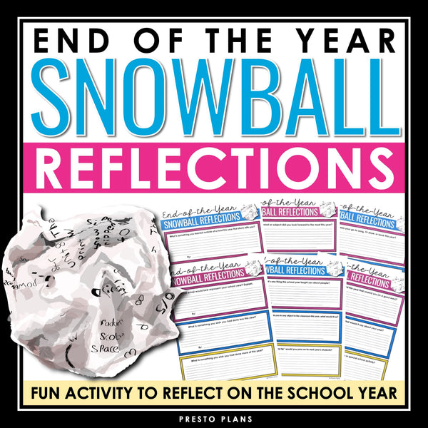 End of the Year Activity - Last Week of School Fun Snowball Writing Assignment