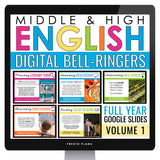 English Bell Ringers - Literary Terms, Discussion, Writing, Video Digital Vol 1