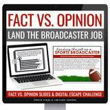 Fact and Opinion Text Structure Slides & Nonfiction Digital Reading Activity