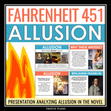 Fahrenheit 451 by Ray Bradbury - Allusion in the Novel Presentation Lesson