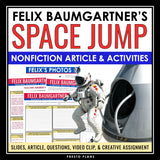 Nonfiction Reading Comprehension Article and Activities - Felix Baumgartner