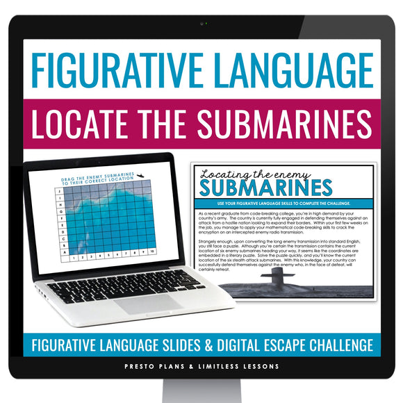 Figurative Language Presentation & Escape Room Close Reading Digital Activity