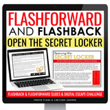 Flashback and Flashforward Presentation & Digital Escape Room Reading Activity
