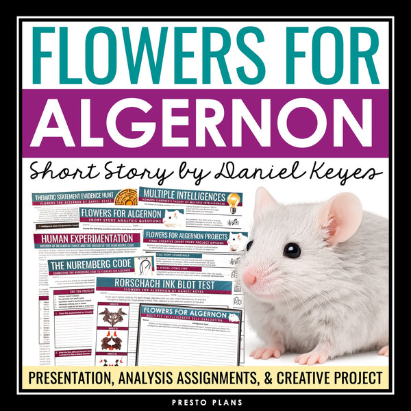 Flowers for Algernon by Daniel Keyes Short Story Lesson, Slides, & Assignments