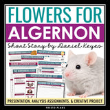 Flowers for Algernon by Daniel Keyes Short Story Lesson, Slides, & Assignments