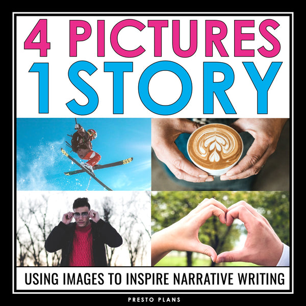 Narrative Writing Assignments with Visual Story Starters - 4 Pictures 1 Story