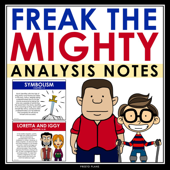 Freak the Mighty Analysis Notes - Presentation Analyzing Literary Devices
