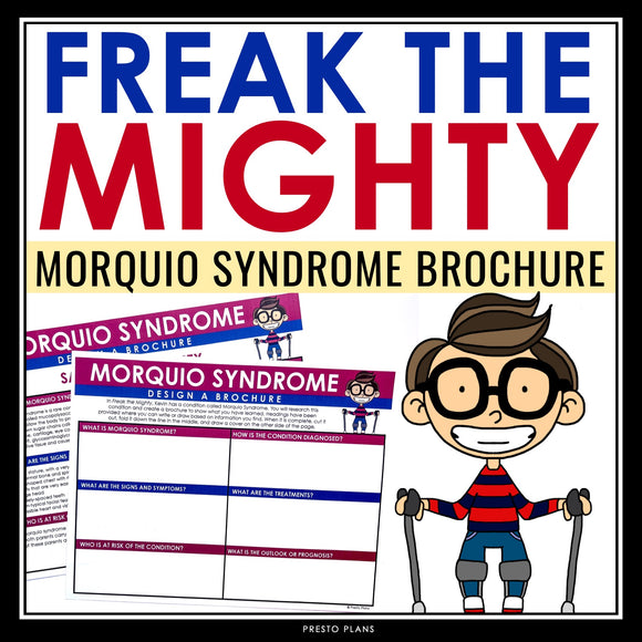 Freak the Mighty Assignment - Nonfiction Brochure Writing for Morquio Syndrome