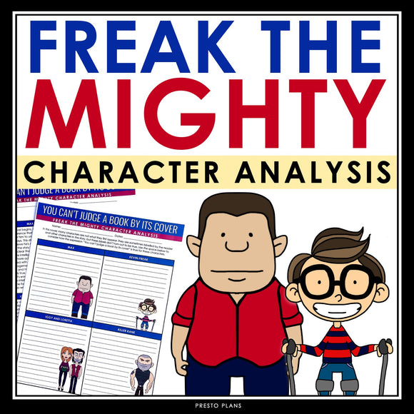 Freak the Mighty Assignment - Character Analysis Activity - Rodman Philbrick