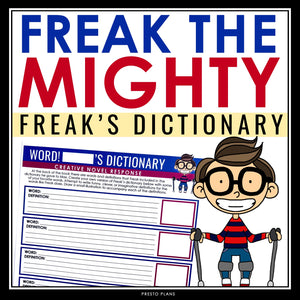 Freak the Mighty Assignment - Create a Dictionary of Vocabulary Words