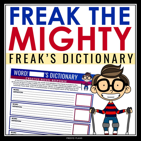 Freak the Mighty Assignment - Create a Dictionary of Vocabulary Words