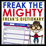 Freak the Mighty Assignment - Create a Dictionary of Vocabulary Words