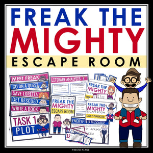 Freak the Mighty Escape Room Novel Activity - Breakout Review for the Book