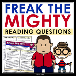Freak the Mighty Questions - Comprehension & Analysis Reading Chapter Questions