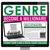 Genres Introduction Presentation & Escape Room Digital Reading Activity