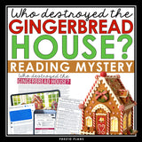 Christmas Reading Inference Mystery - Who Destroyed the Gingerbread House?
