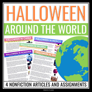 Halloween Around the World Reading Comprehension - Nonfiction Assignments