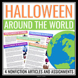 Halloween Around the World Reading Comprehension - Nonfiction Assignments