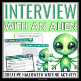 Halloween Writing Assignment - Alien Interview Halloween Writing Activity