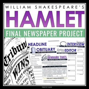 Hamlet Project - Creative Newspaper Final Assignment for Shakespeare's Play