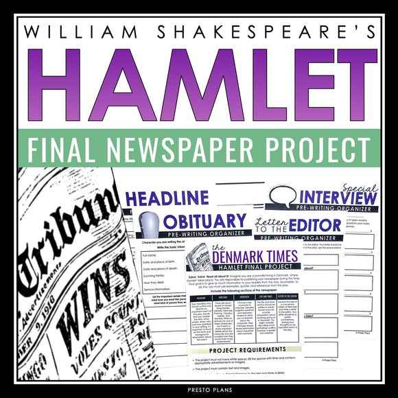 Hamlet Project - Creative Newspaper Final Assignment for Shakespeare's Play