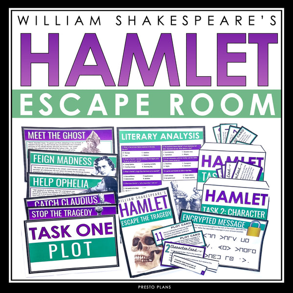 Hamlet Escape Room Activity - Breakout Review Game for Shakespeare's Play