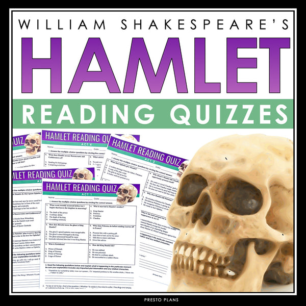 Hamlet Quizzes - Multiple Choice and Quote Quizzes for Shakespeare's Play