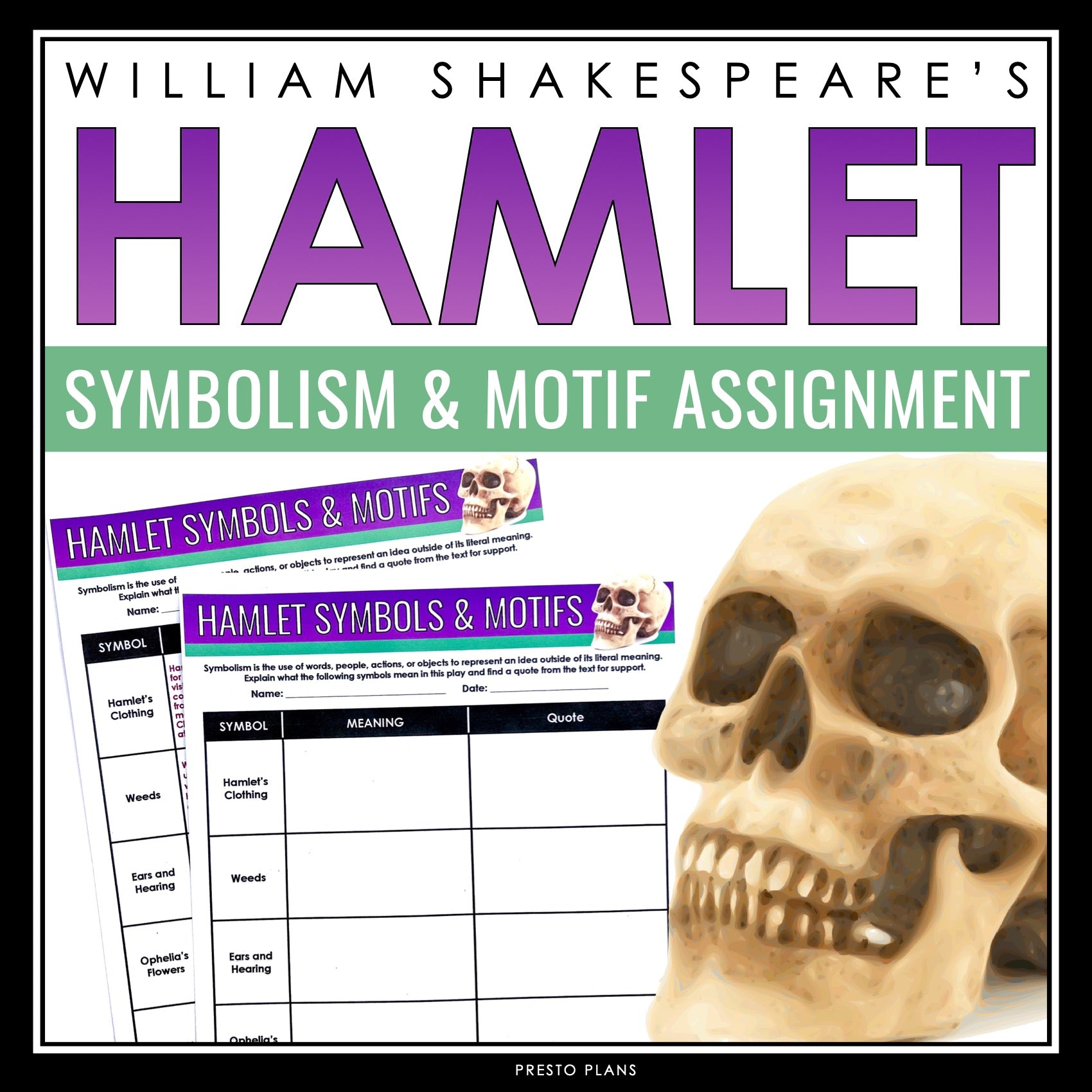 Hamlet Script Sign Hamlet Symbolism Assignment - Analyzing Symbols and Motifs in Shakespe ...