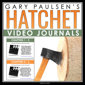 Hatchet by Gary Paulsen Writing Prompts - Video Clips and Journal Writing Topics
