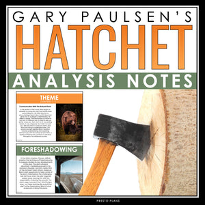 Hatchet Analysis Notes - Presentation Analyzing Literary Devices - Gary Paulsen