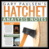 Hatchet Analysis Notes - Presentation Analyzing Literary Devices - Gary Paulsen