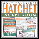 Hatchet Escape Room Novel Activity - Breakout Review for Gary Paulsen's Novel