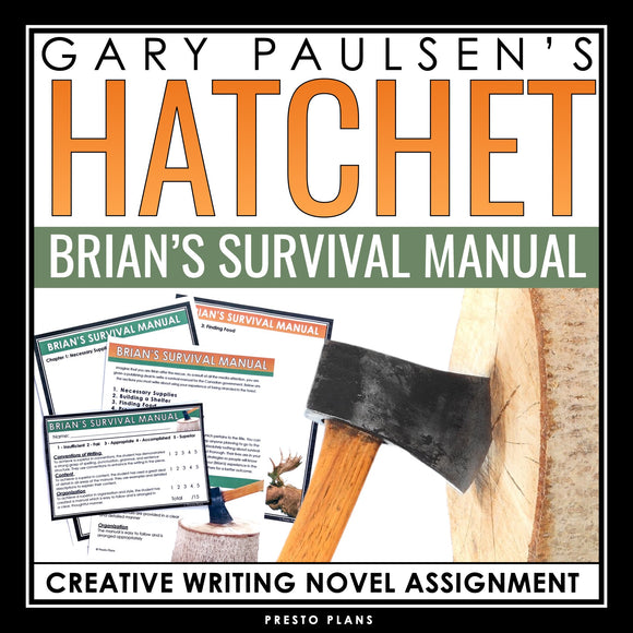 Hatchet Assignment - Brian's Survival Manual Creative Writing Novel Activity