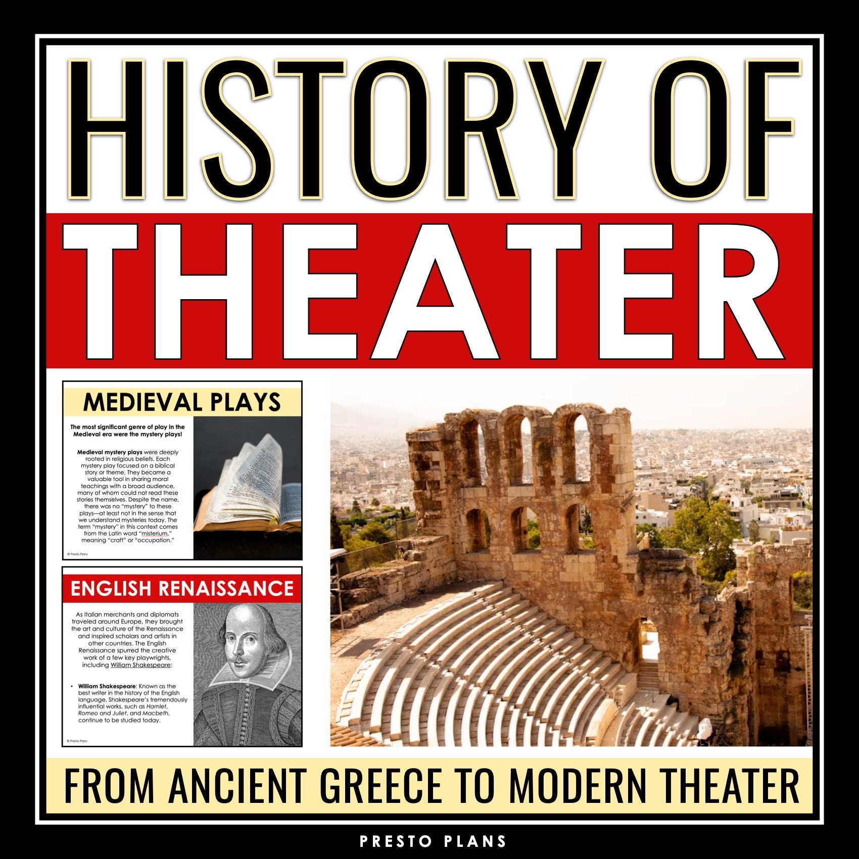 History of Theater Presentation - Ancient Greece, Medieval
