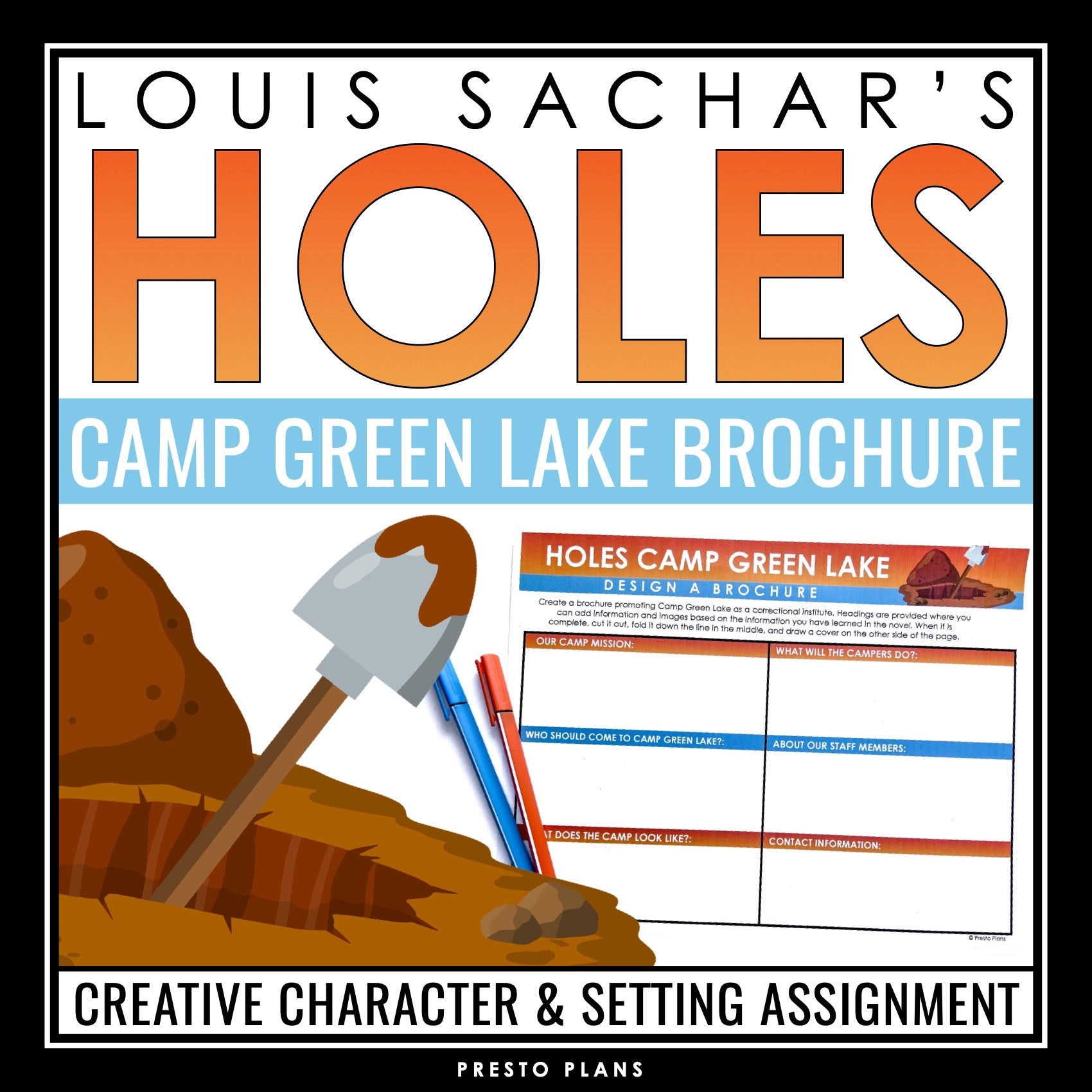 Holes Book Report (Setting)- Camp Green Lake Brochure