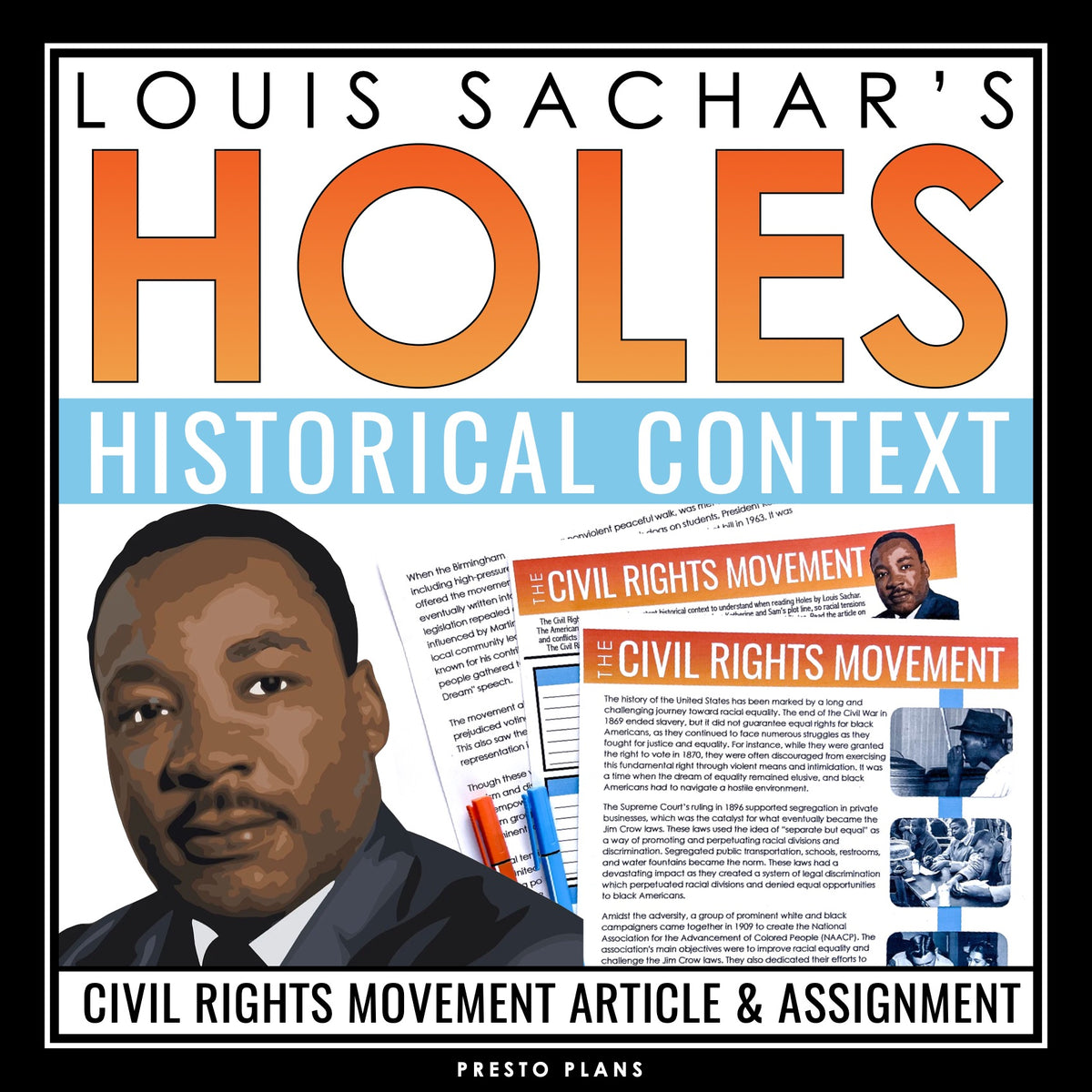 Holes Historical Context Article and Assignment - Racism Civil Rights ...